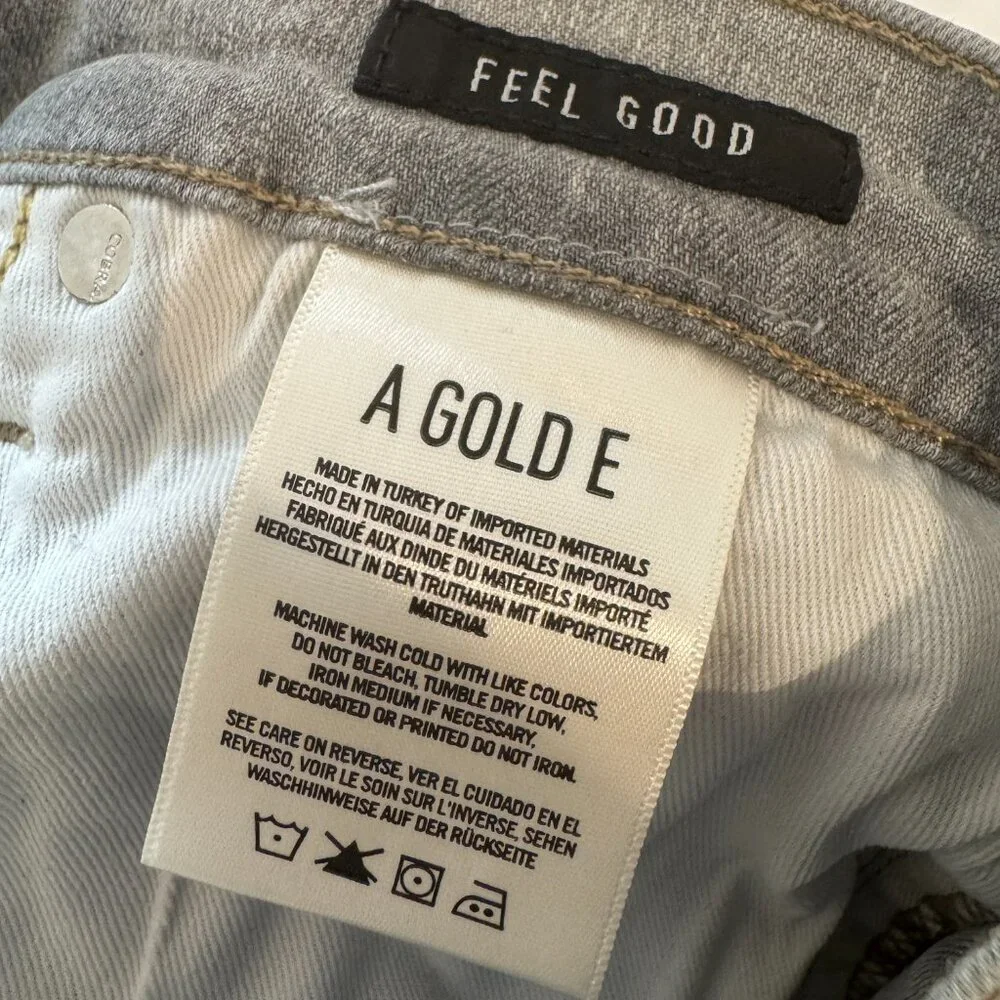 Agolde | Feel Good Sophie High Rise Crop Distressed Gray Denim Jeans - Picture 8 of 11